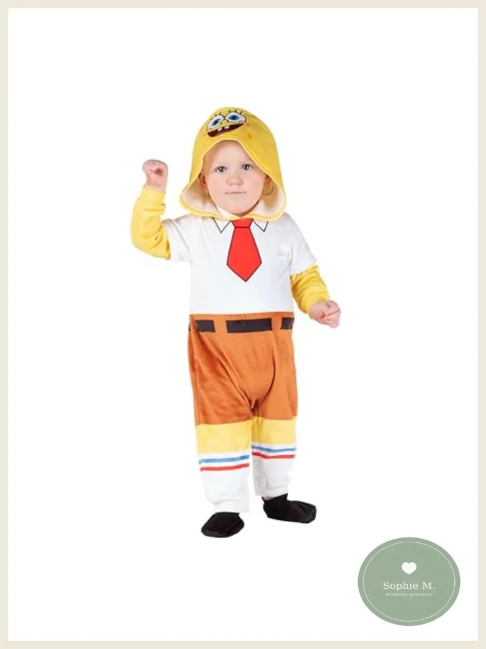 SpongeBob Official Infant Halloween Costume One-Piece Jumpsuit with Hood and